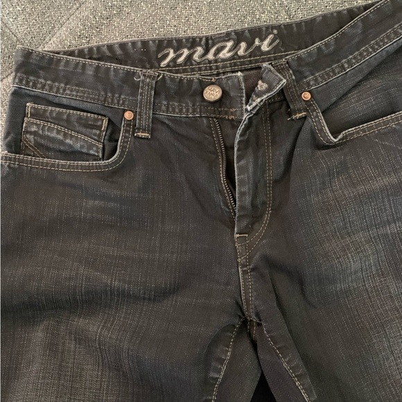 Mavi Martin Men Jeans Straight Mid Rise Washed Black 32/34 - Picture 10 of 10